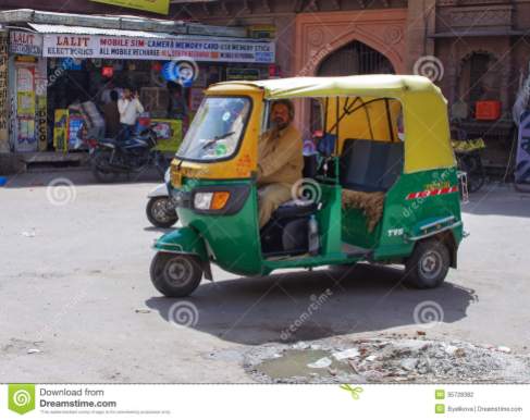 auto-rickshaw-taxi-jodhpur-india-sept-sept-taxis-popular-type-transport-locals-tourists-35728382
